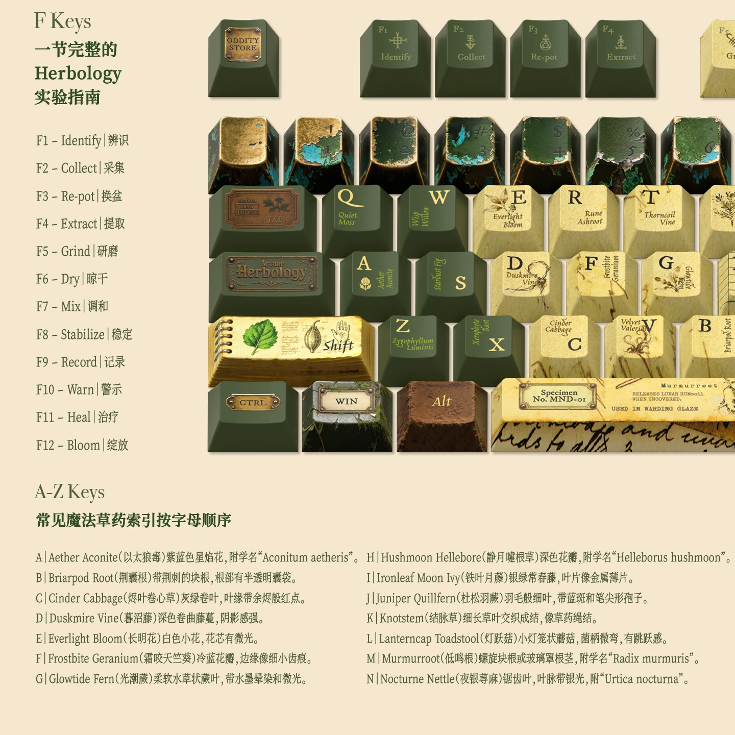 Botanical Conservatory Keycap Set Product Details 2