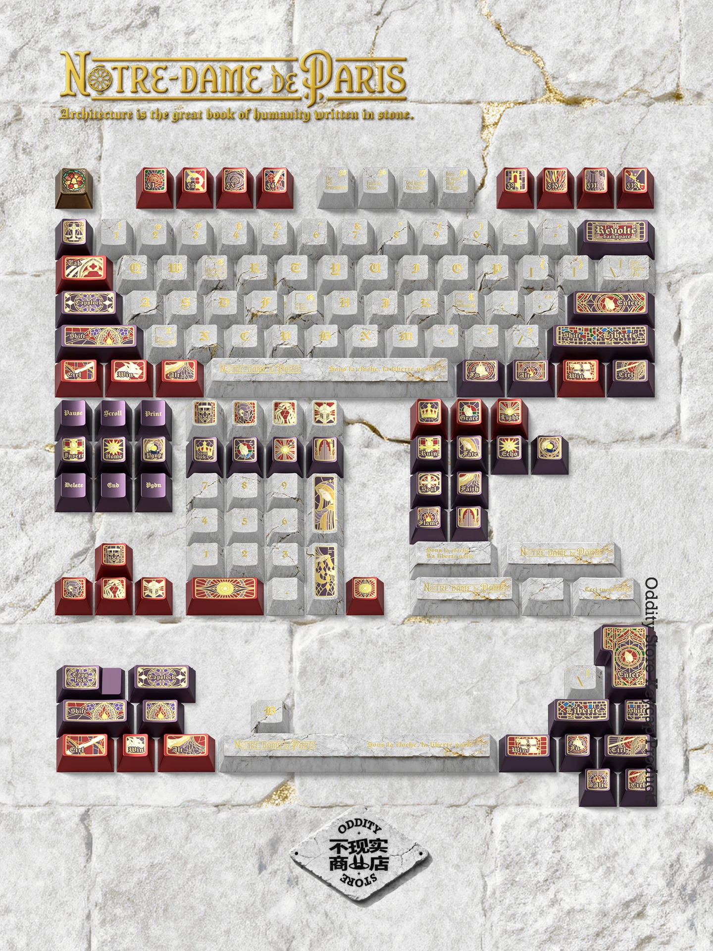 Notre-Dame Archive Keycap Set Product Details 1