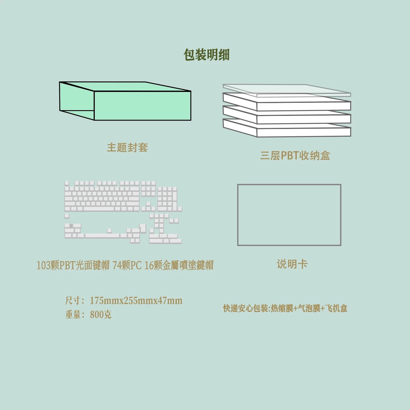 Jinshi Notes Keycap Set Product Details 10