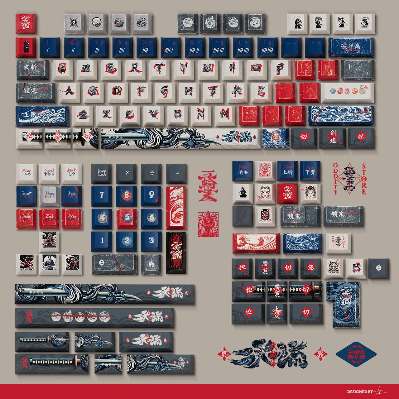 Niten Ichiryu Keycap Set