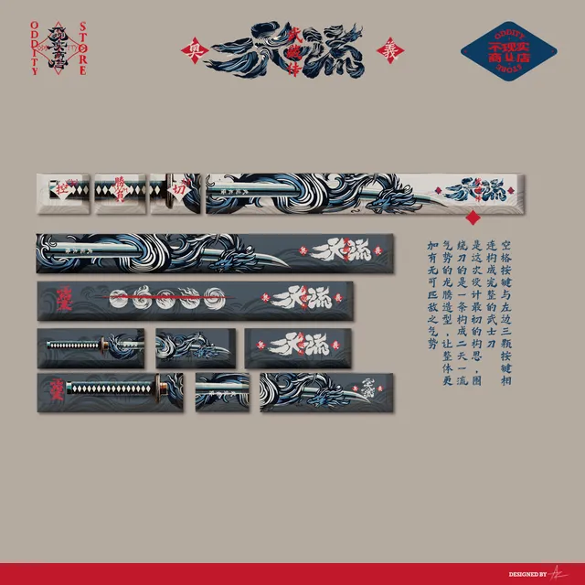 Niten Ichiryu Keycap Set 6