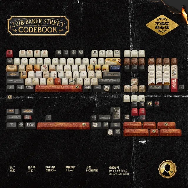 221B Cipher Notebook Keycap Set 2