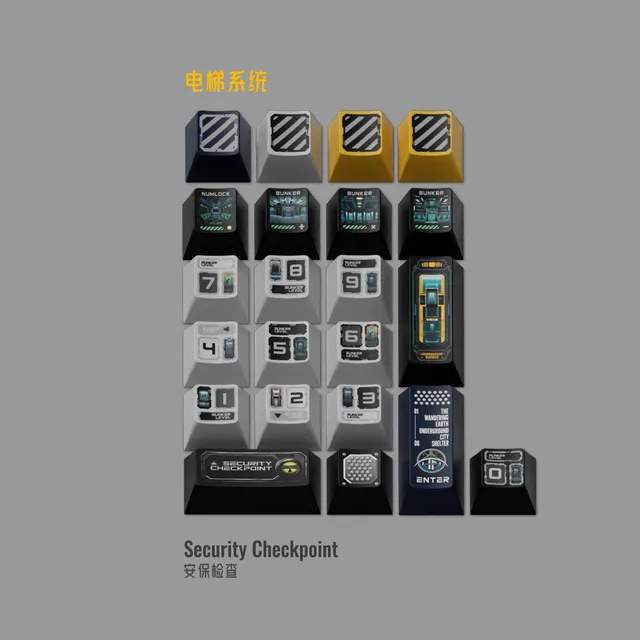 Wandering Earth Underground City Keycap Set 4