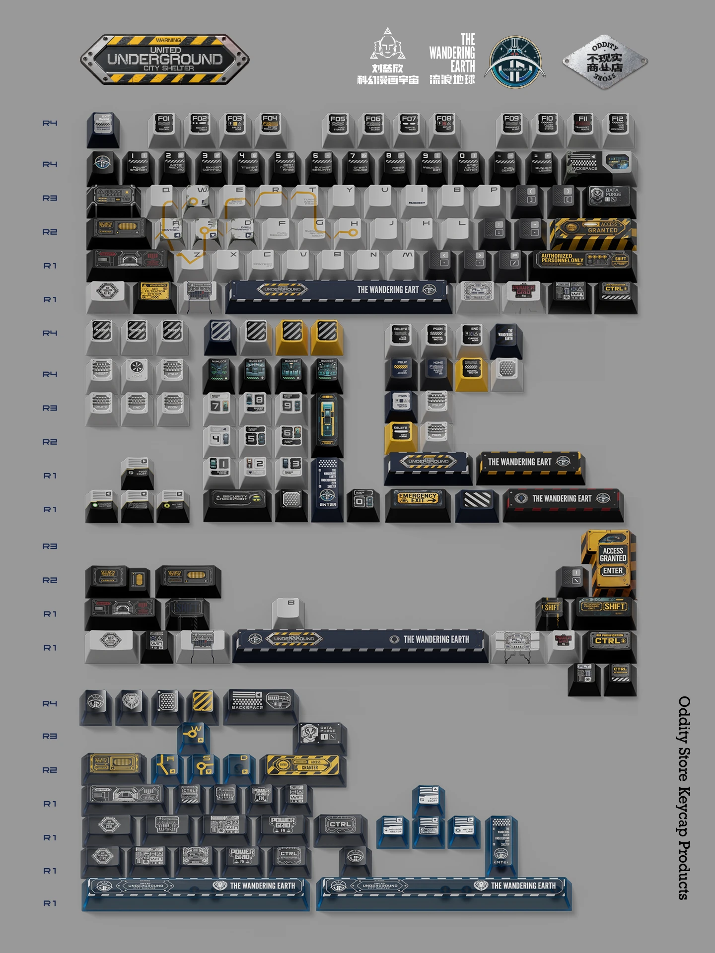 Wandering Earth Underground City Keycap Set Product Details 1
