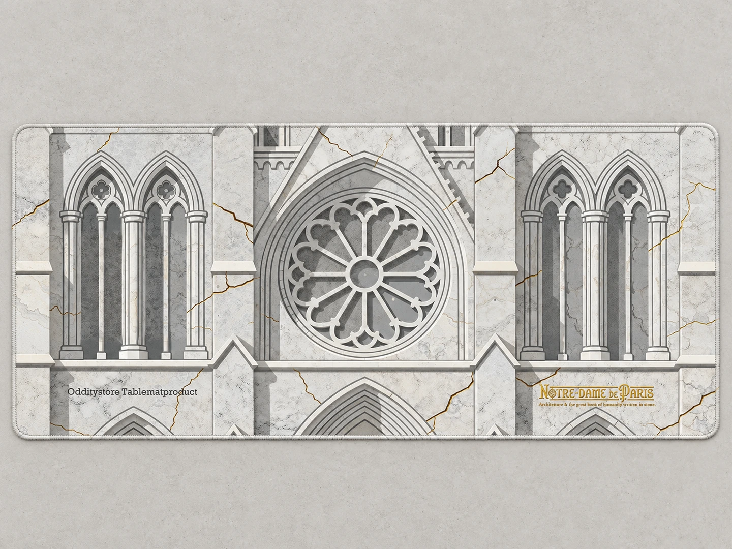 Hugo Notre-Dame Desk Mat — Full pattern