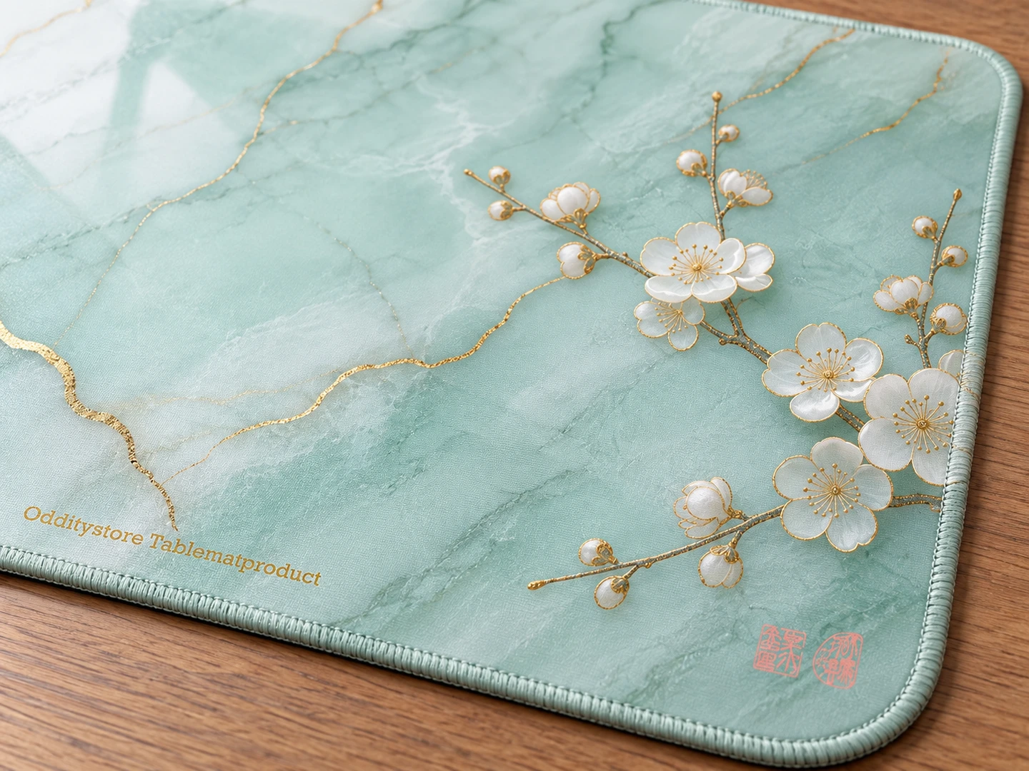 Li Qingzhao: Records of Metal and Stone Desk Mat — Edge stitching
