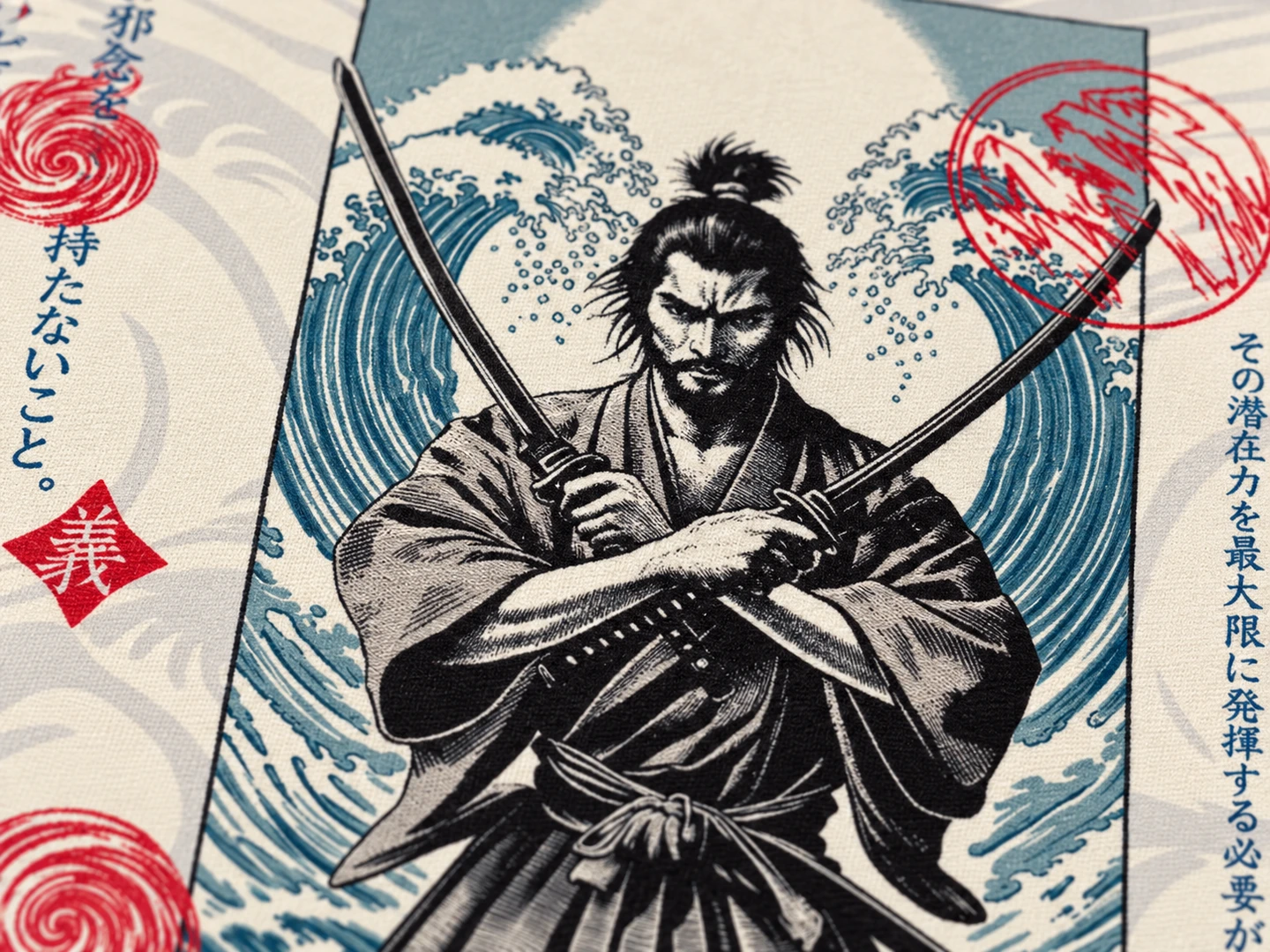 Niten Ichi-ryu Desk Mat — Surface detail