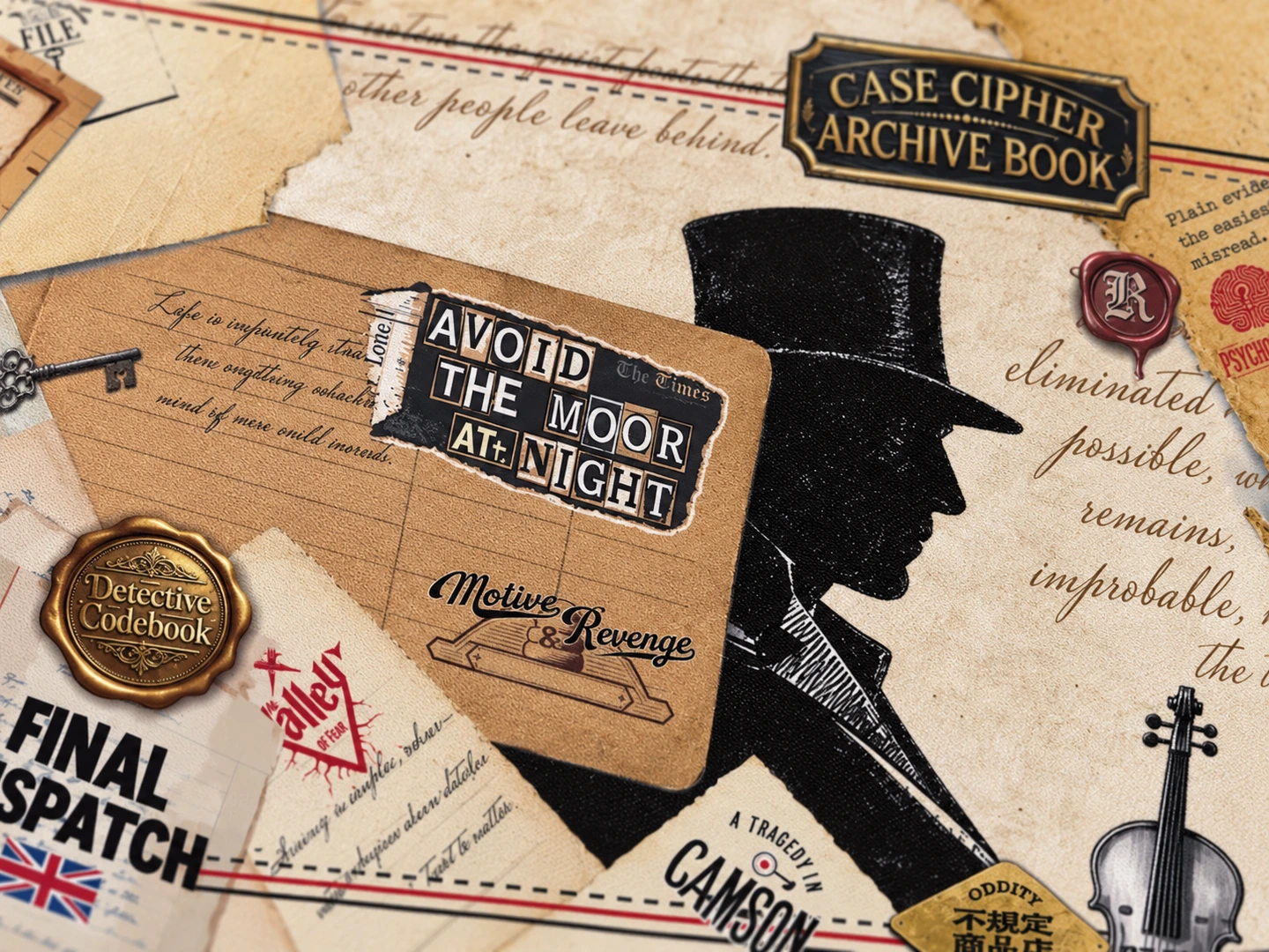 221B Codebook Desk Mat — Surface detail