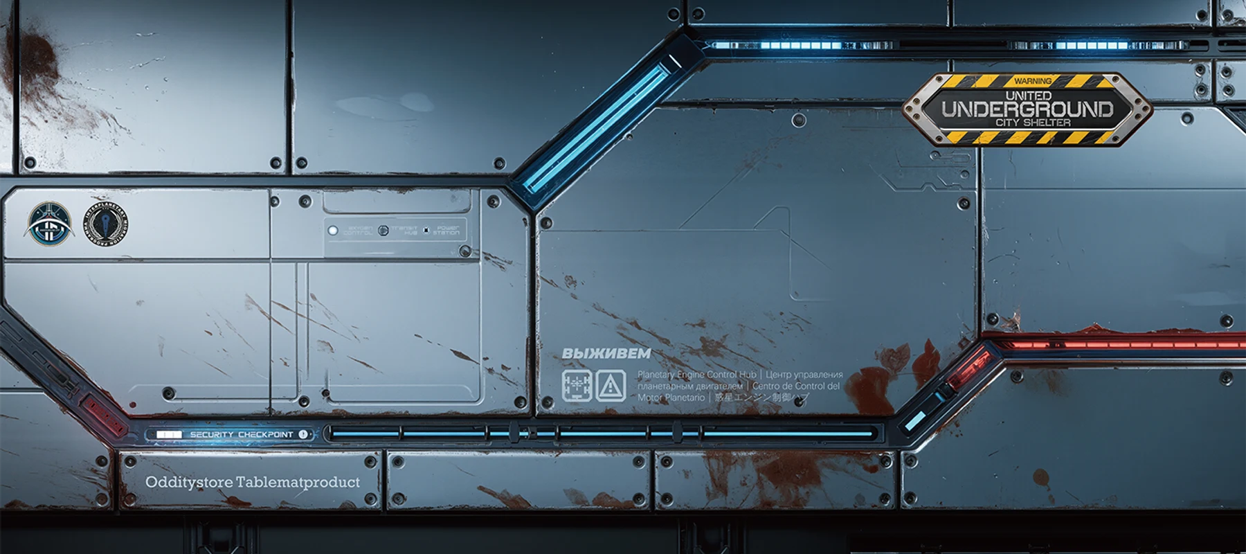 The Wandering Earth: Underground City Desk Mat