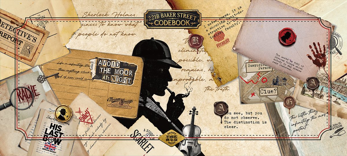 221B Codebook Desk Mat