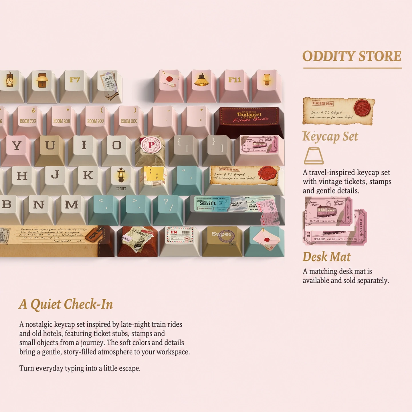 Budapest Time-Escape Guide Keycap Set 3