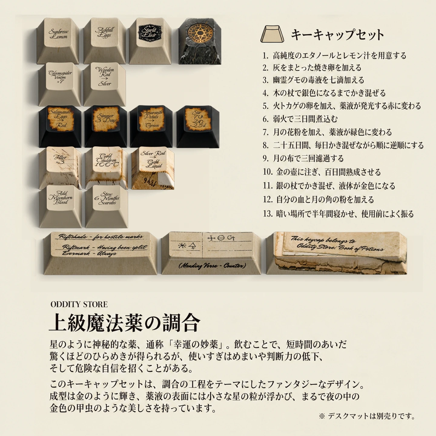 魔薬の書 キーキャップセット 製品詳細 5