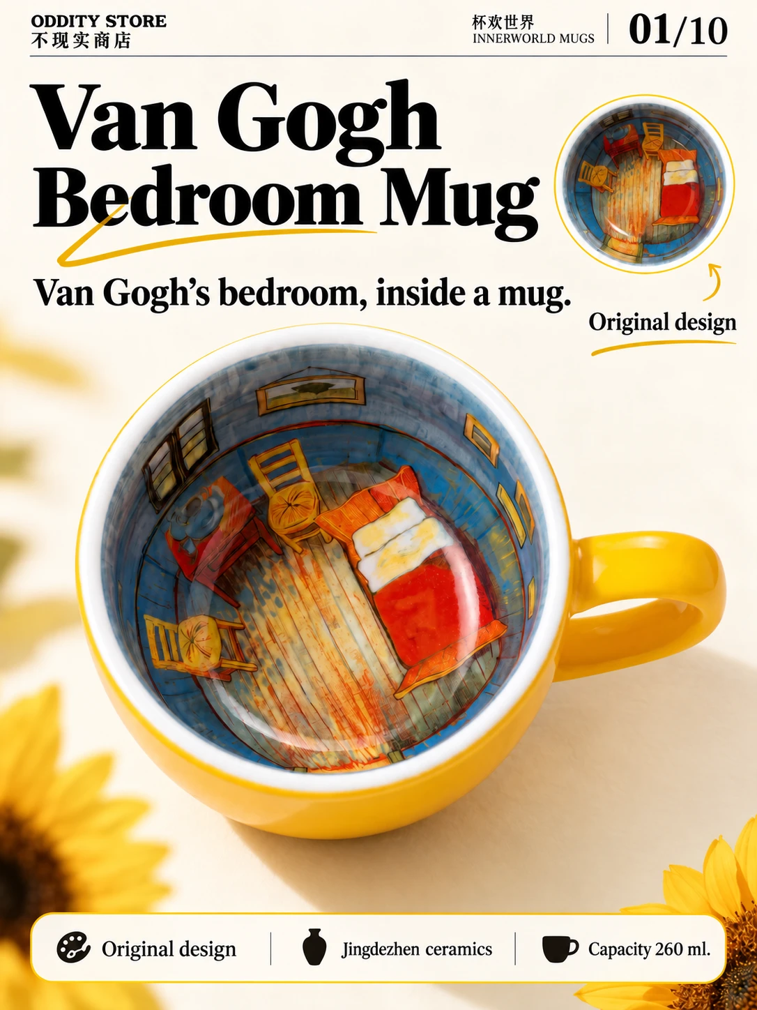 Van Gogh Bedroom Mug Product Details 1