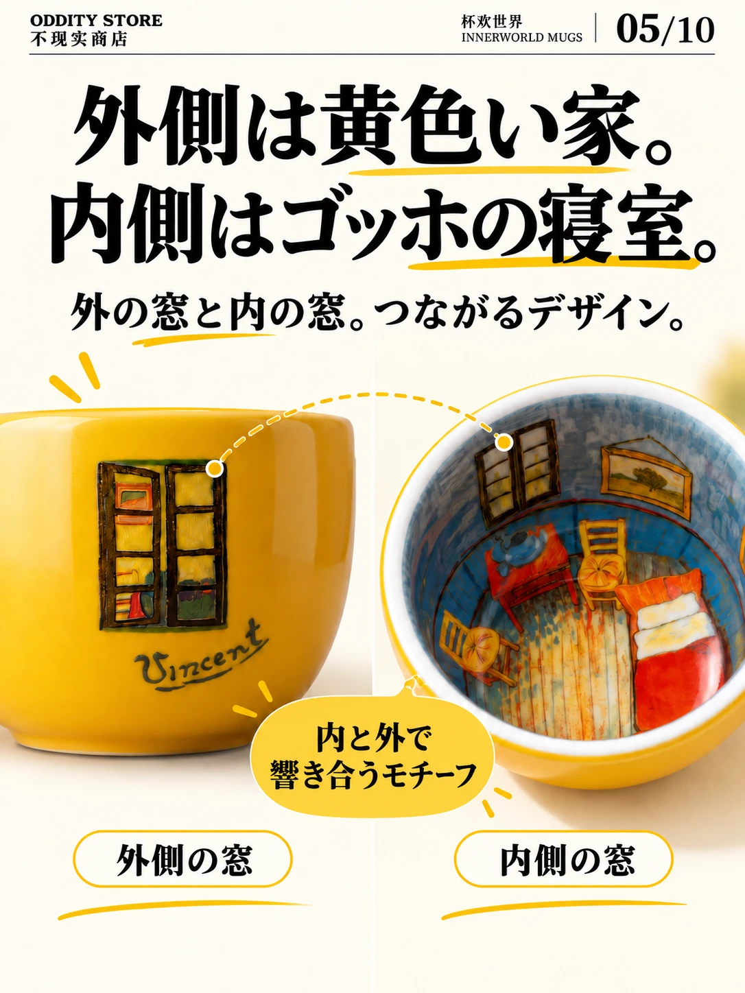 ゴッホの寝室マグ 製品詳細 4